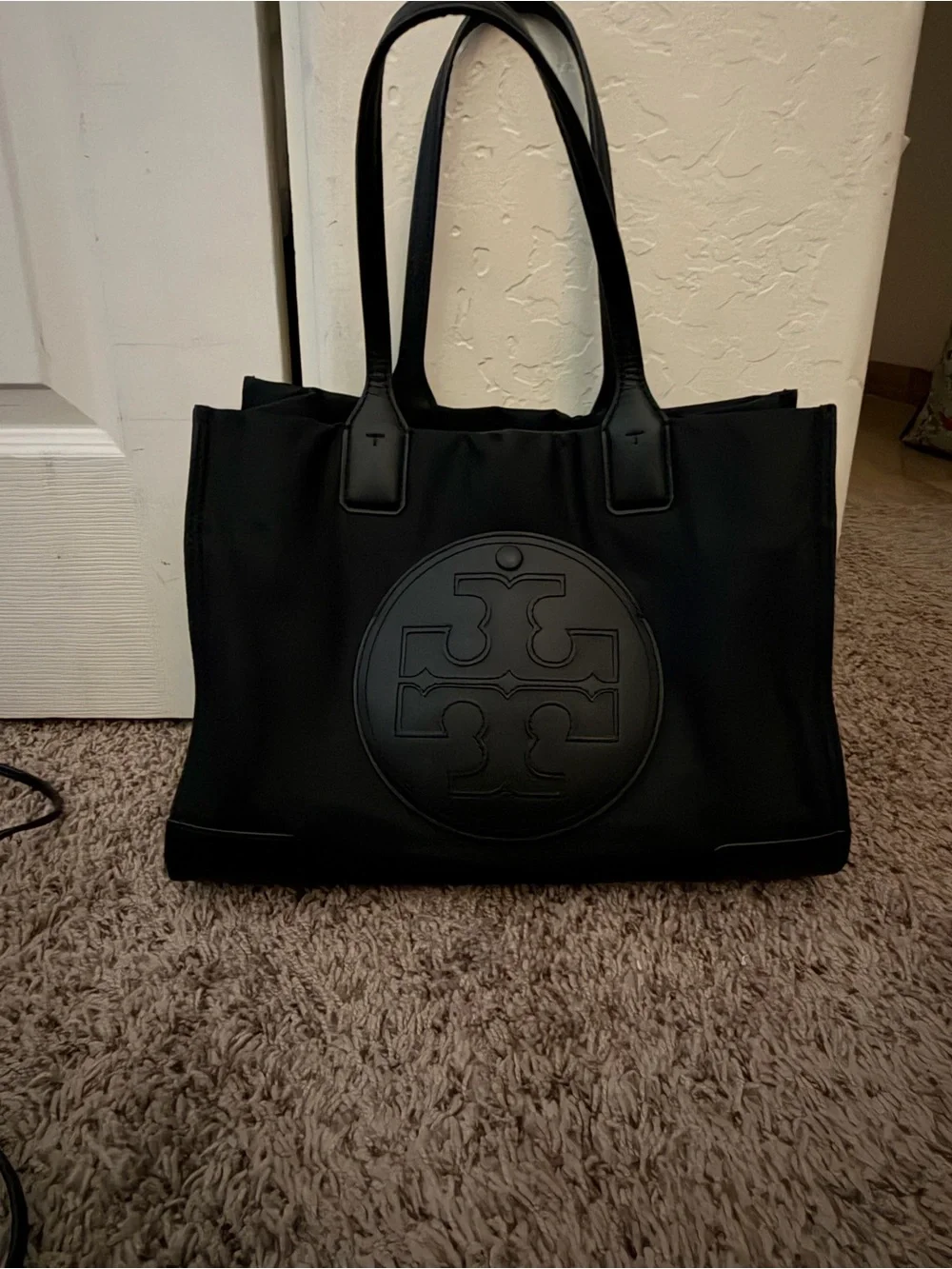 Tory Burch Small Ella Tote Bag- Black